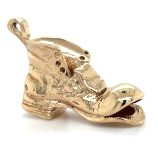 Vintage 9ct Yellow Gold Torn Boot Charm