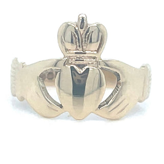 Vintage 9ct Yellow Gold Claddagh Ring