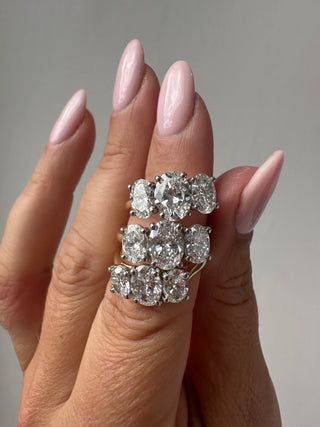Angelina - 18ct Yellow Gold 2.56ct Laboratory Grown Oval Three Stone Diamond Engagement Ring