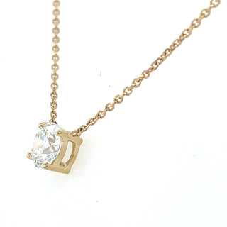 14ct Yellow Gold Laboratory Grown 1.03ct Floating Diamond Pendant
