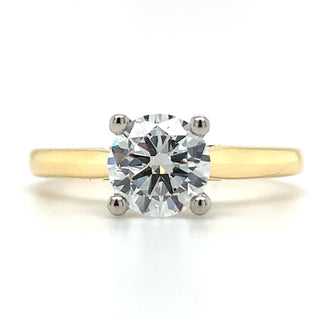 Julianna - 18ct Yellow Gold 1.02ct Lab Grown Round Brilliant Solitaire