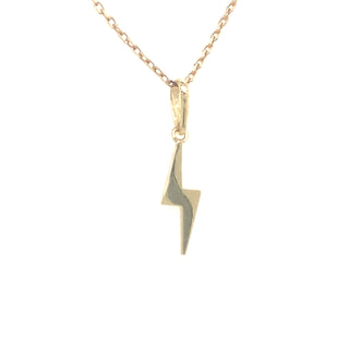 9ct Yellow Gold Lightning Bolt Necklace