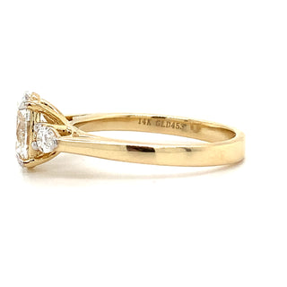 Tilly - 14ct Yellow Gold 1.25ct Laboratory Grown Oval Three Stone Engagement Ring