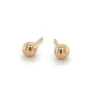 9ct Yellow Gold Mini Ball Stud Earrings