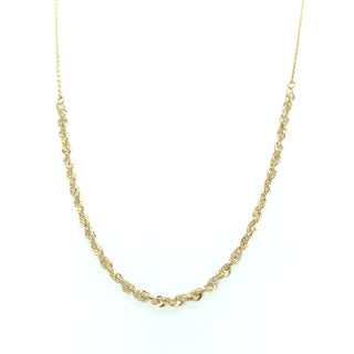 9ct Yellow Gold Rope & Trace Necklace
