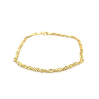 9ct Yellow Gold Twist Curb Bracelet