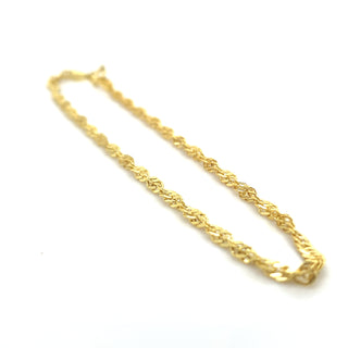 9ct Yellow Gold Twist Curb Bracelet