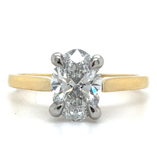Emma - 18ct Yellow Gold 1.23ct Lab Grown Oval Solitaire Diamond Ring
