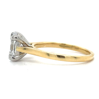 Emma - 18ct Yellow Gold 1.23ct Lab Grown Oval Solitaire Diamond Ring