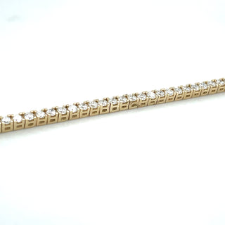 9ct Yellow Gold 4ct Laboratory Grown Diamond Tennis Bracelet