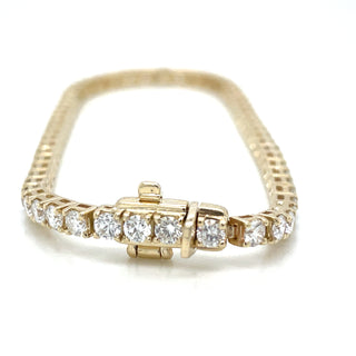 9ct Yellow Gold 5ct Laboratory Grown Diamond Tennis Bracelet