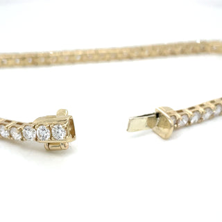 9ct Yellow Gold 5ct Laboratory Grown Diamond Tennis Bracelet
