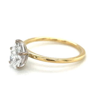 Ayla .70ct Pear 18ct Gold Lab Grown Solitaire