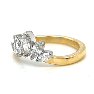 18ct Yellow Gold Laboratory Grown Diamond Crown Ring