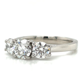 Johanna - Platinum 1.52ct Laboratory Grown Three Stone Diamond Ring