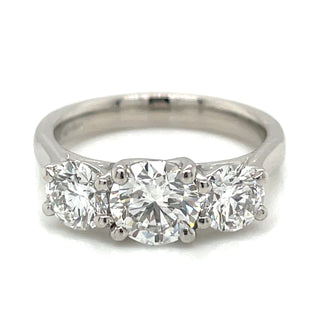 Johanna - Platinum 2.08ct Laboratory Grown Three Stone Diamond Ring