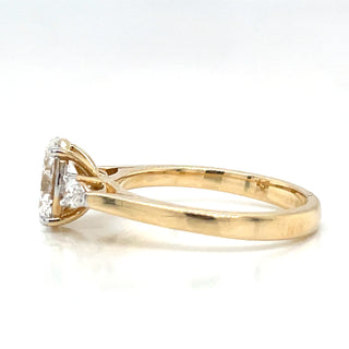 Tilly - 14ct Yellow Gold 1.18ct Laboratory Oval Three Stone