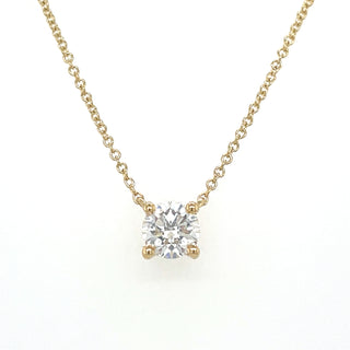 18ct Yellow Gold 0.36ct Lab Grown Diamond Solitaire Pendant