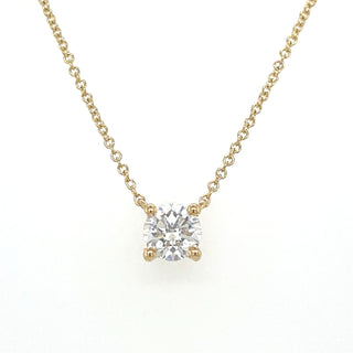 18ct Yellow Gold 0.30ct Lab Grown Diamond Solitaire Pendant