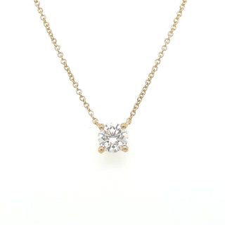 18ct Yellow Gold 0.62ct Lab Grown Diamond Solitaire Pendant