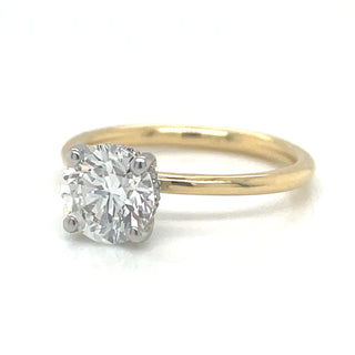 Hailey - 18ct Yellow Gold 1.42ct Laboratory Grown Round Brilliant Solitaire with Hidden Halo