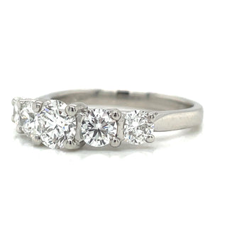 Platinum Five Stone 1.40ct Laboratory Grown Diamond Eternity Ring
