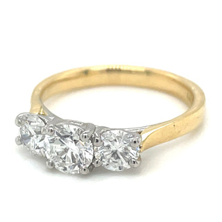 Delilah - 18ct Yellow Gold 1.36ct Laboratory Grown 3 Stone Diamond Ring