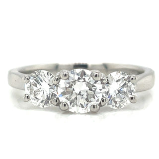 Johanna - Platinum 1.37ct Lab Grown Three Stone Diamond Ring