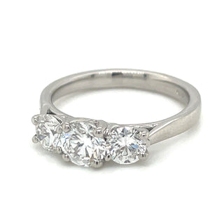 Johanna - Platinum 1.32ct Lab Grown Three Stone Diamond Ring