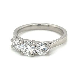 Johanna - Platinum 1.37ct Laboratory Grown Three Stone Diamond Ring