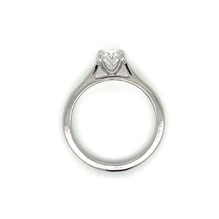 Ashley - Platinum 1ct Laboratory Grown Oval Solitaire Diamond Ring