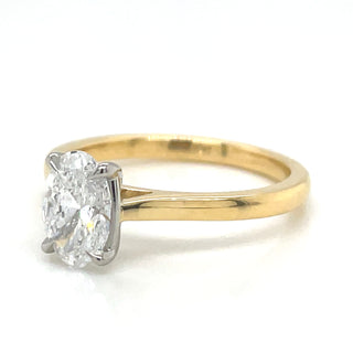 Emma - 18ct Yellow Gold 1ct Laboratory Grown Oval Diamond Ring