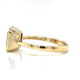 9ct Yellow Gold Large Octagonal Garnet Ring