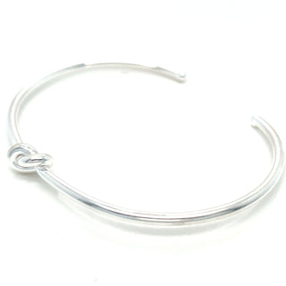 Sterling Silver Love Knot Open Bangle