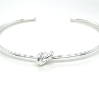 Sterling Silver Love Knot Open Bangle