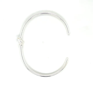 Sterling Silver Love Knot Open Bangle