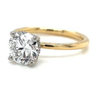 Hailey - 18ct Yellow Gold 1.59ct Laboratory Grown Round Brilliant Solitaire with Hidden Halo