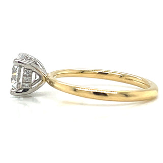 Hailey - 18ct Yellow Gold 1.59ct Laboratory Grown Round Brilliant Solitaire with Hidden Halo