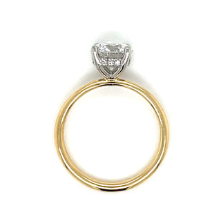 Hailey - 18ct Yellow Gold 1.59ct Lab Grown Round Brilliant Solitaire with Hidden Halo