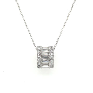 14kt White Gold 1.24ct Laboratory Grown Diamond Rondell Necklace