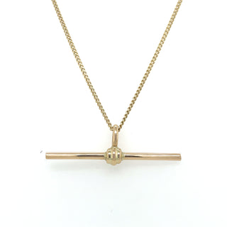 9ct Yellow Gold Large T-Bar Necklace