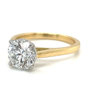 Julianna - 18ct Yellow Gold 2ct Lab Grown Round Brilliant Solitaire