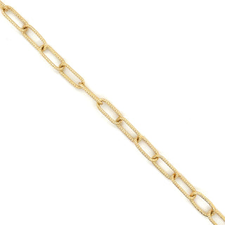 9ct Yellow Gold Linked Paper Bracelet