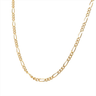 Golden Light Figaro Link Chain Necklace