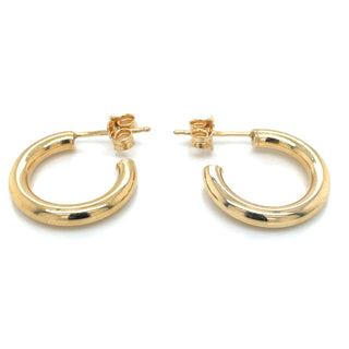 Golden Tubular Hoop Studs