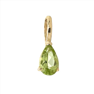 9ct Yellow Gold Pear Birthstone Gemstone Charm