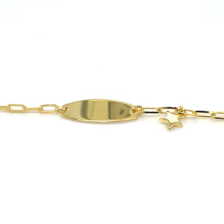 Golden Star Charm ID Bracelet