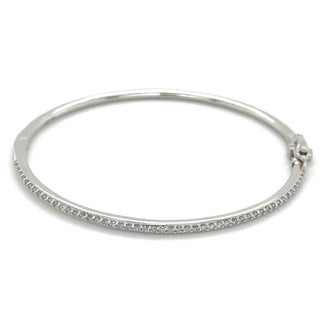 14ct White Gold 0.60ct Laboratory Grown Diamond Bangle