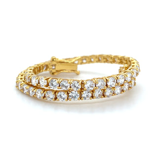 Golden 3mm Wide Cz Tennis Bracelet