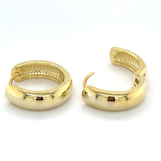 Golden Chunky Polished Hoop Earrings